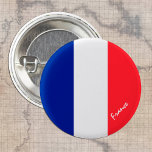 France button, patriotic French Flag fashion Button<br><div class="desc">Buttons: France & French Flag - love my country,  travel,  holiday,  national patriots / sports fans</div>