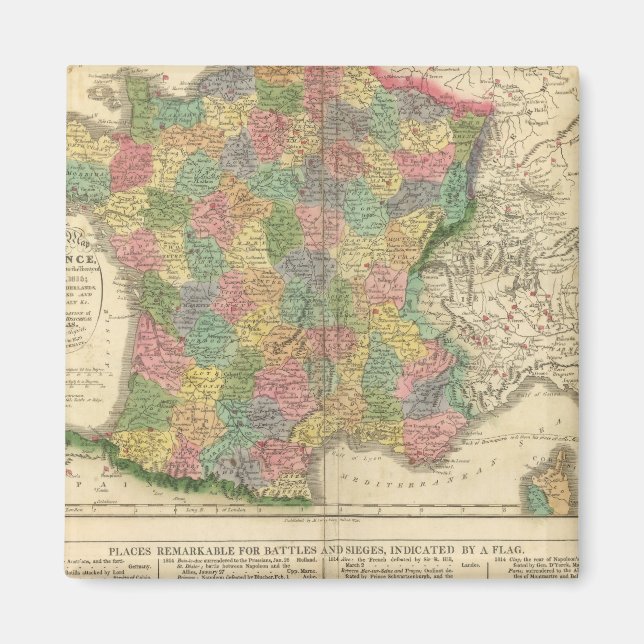 France Chronology Map Magnet (Vorne)