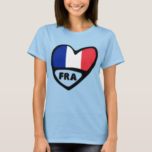 France Country Code Flag Herd, FRA T-Shirt