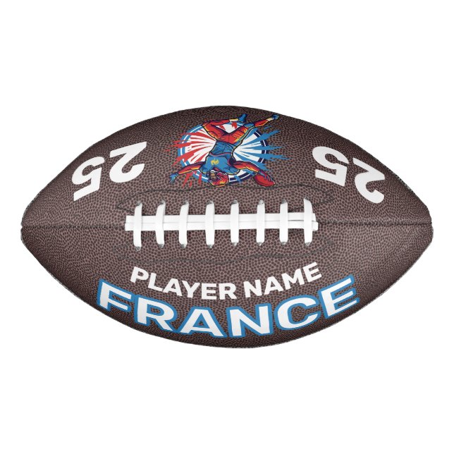 France Football Dynamic Quarterback Patriotic Art (Vorderseite)