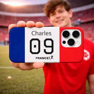 France Football Personalisierte Teamfarben Athlet  iPhone 15 Pro Hülle
