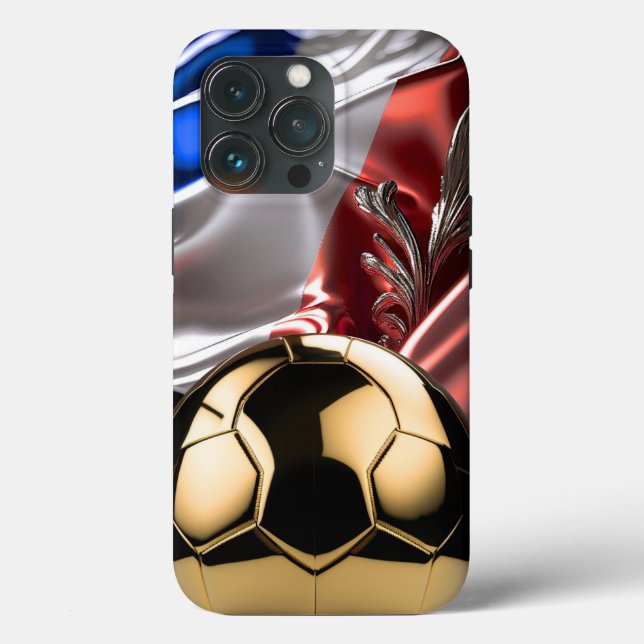 FRANCE Gold Metallic Soccer Ball I-Phone-Fall Case-Mate iPhone Hülle (Rückseite)