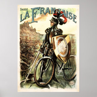 France La Francaise Cycles Vélo Vintage Poster