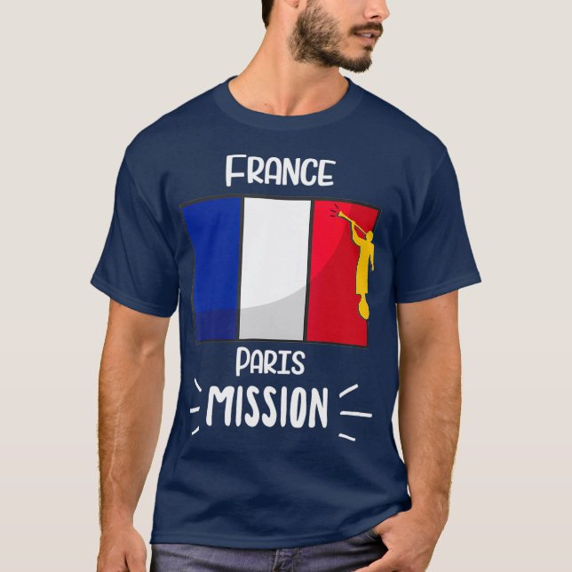 France Paris Mormon LDS Mission Missionary Gift T-Shirt (Vorderseite)
