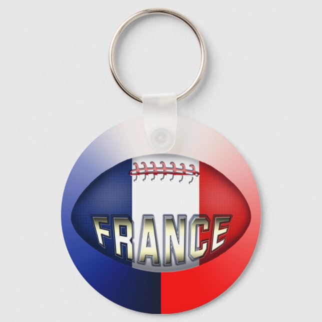 France Rugby Ball Schlüsselanhänger (Vorderseite)
