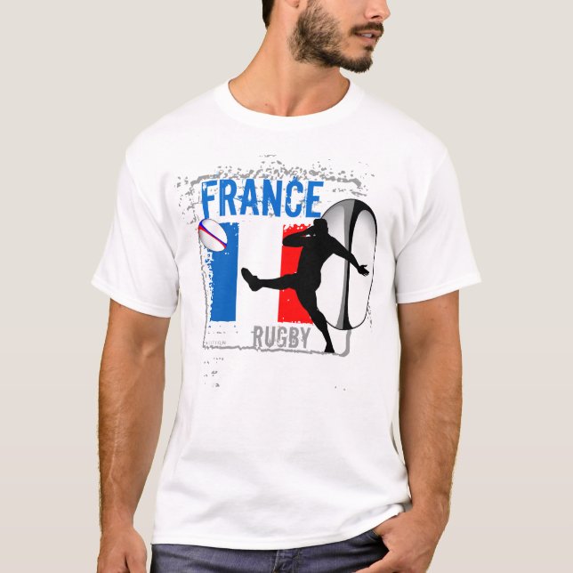 France Rugby T - Shirt Kick (Vorderseite)