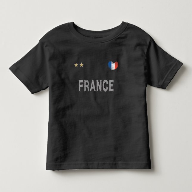 France Soccer Football Fan Shirt Herz (Vorderseite)