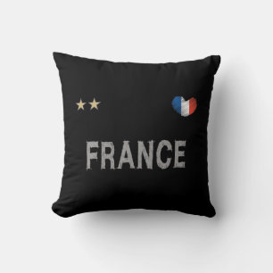 France Soccer Football Fan Shirt Herz Kissen