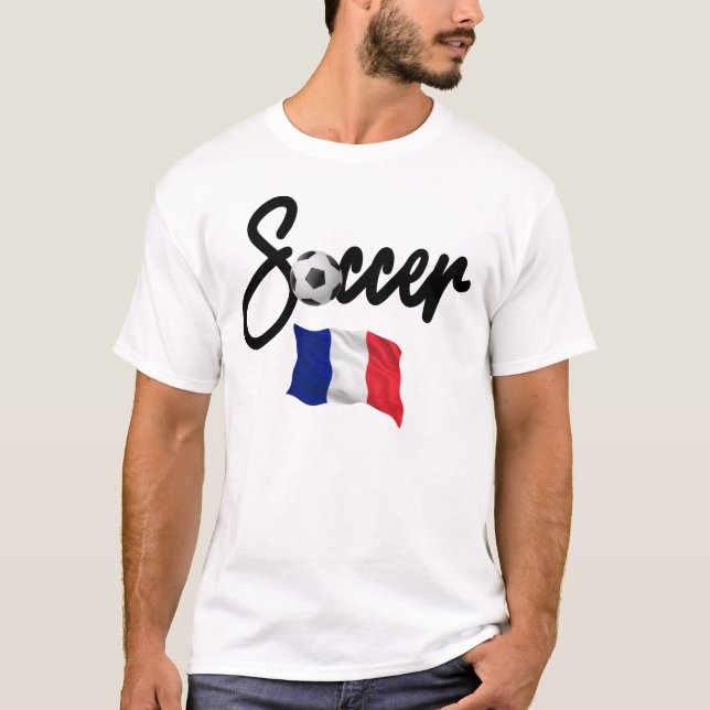 France Soccer - French Flag  T-Shirt (Vorderseite)