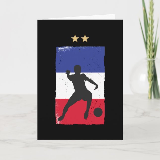 France Soccer Jersey Football Fan Französische Fla Karte (Vorderseite)