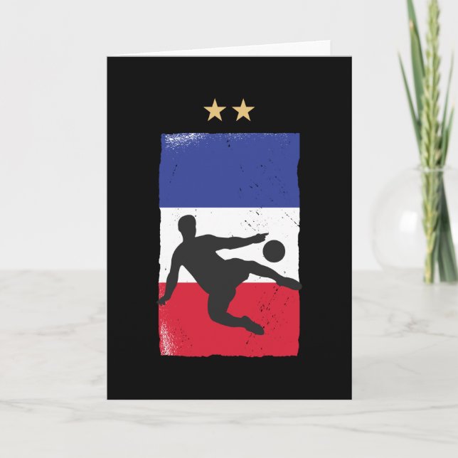 France Soccer Jersey Football Fan Französische Fla Karte (Vorderseite)