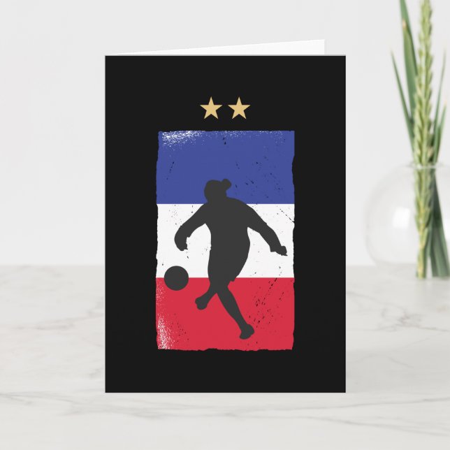 France Soccer Jersey Football Fan Französische Fla Karte (Vorderseite)