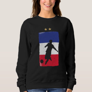 France Soccer Jersey Football Fan Französische Fla Sweatshirt