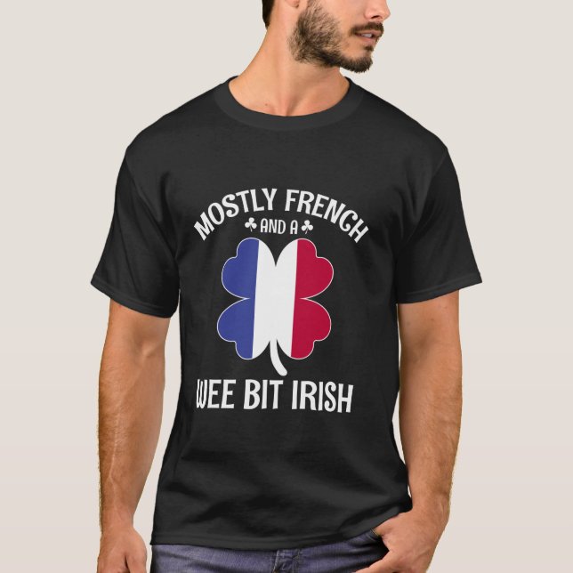 France St Patricks Day Mosive French Wing Bit Iris T-Shirt (Vorderseite)