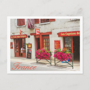 France Street Cityscape Old Gebäude Architecture Postkarte