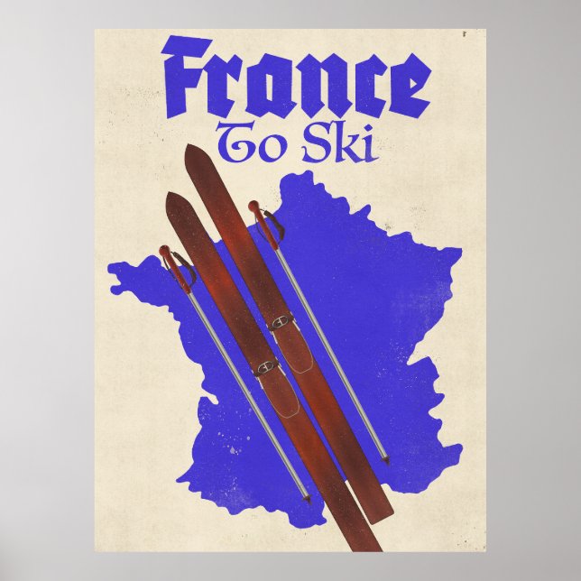 France To Ski Poster (Vorne)