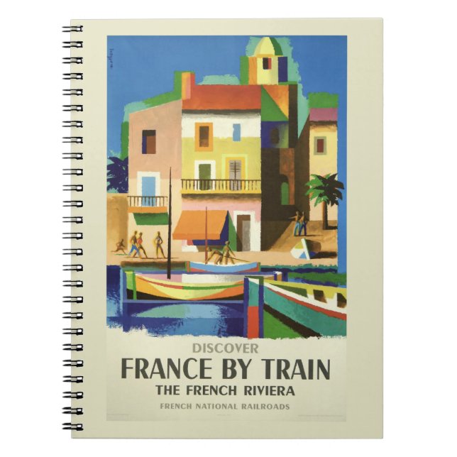 FRANCE Vintage Reisenotebook Notizblock (Vorderseite)