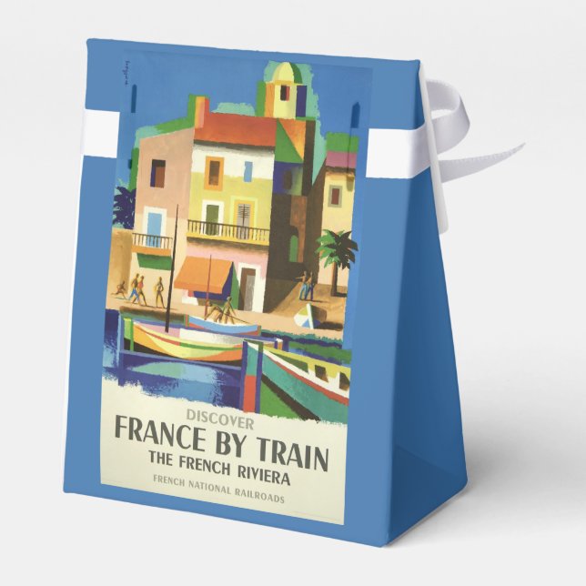 FRANCE Vintage Travel Günstige Box Geschenkschachtel (Rückseite)