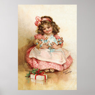 Frances Brundage - Mädchen mit Puppe Poster