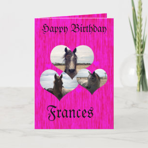 Frances, Happy Birthday Arab Horse Card, Karte
