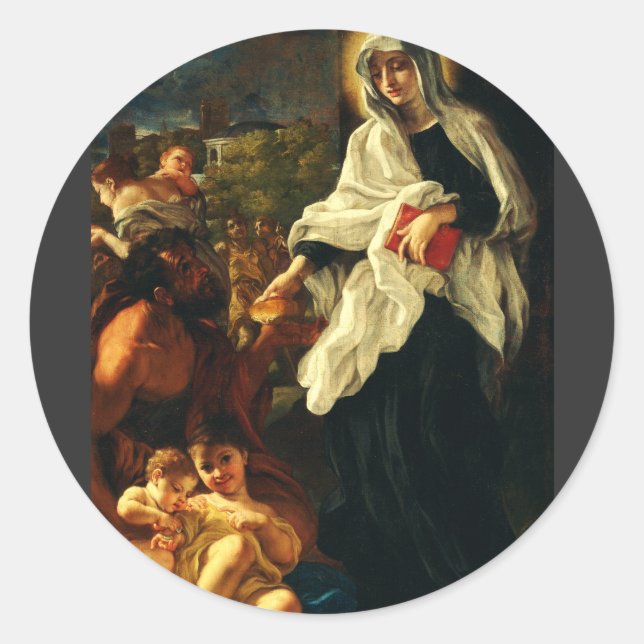 Frances von Rom Runder Aufkleber (Vorderseite)