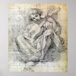 Francesco Albani - Angel Playing Lute Poster