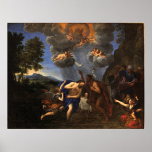 Francesco Albani - Taufe Christi - Circa 1630 Poster
