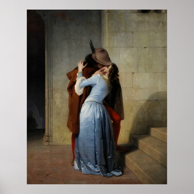 Francesco Hayez - Der Kuss Poster (Vorne)
