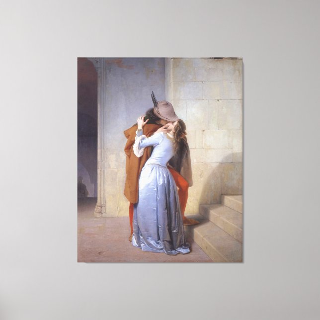 FRANCESCO HAYEZ - THE KISS (il Bacio) - 1859 - Leinwanddruck (Vorderseite)