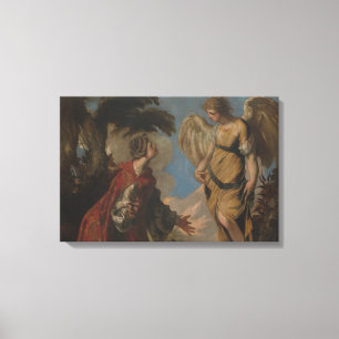 Francesco Maffei - Hagar und der Engel Leinwanddruck