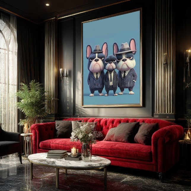 Franchie Mobsters: Pinstripe Pups Kunst, Dichtung  Poster (Von Creator hochgeladen)