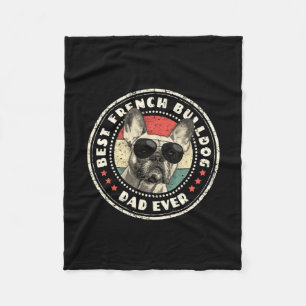 Franchie Vater Ever Retro French Bulldog Lover Bes Fleecedecke