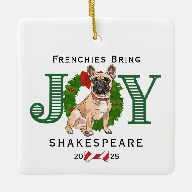 Franchies bringen Freude Keramikornament (Vorderseite)