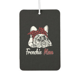 Franchisenmutter Französischer Bulldog mit rotem Autolufterfrischer