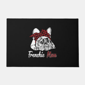Franchisenmutter | Französischer Bulldog mit rotem Fußmatte