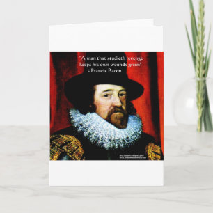 Francis Bacon & Berühmtes Zitat Grußkarte Karte