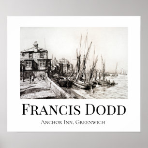 Francis Dodd Ancre Inn, affiche de Greenwich