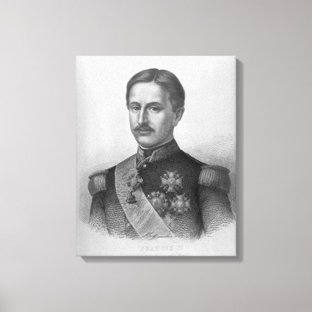 Francis II von den zwei Sizilien Leinwanddruck (Vorderseite)