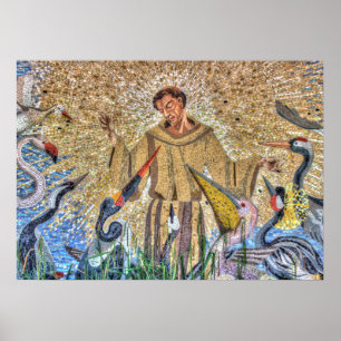 Francis of Assisi Mosaic Poster