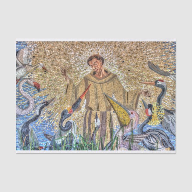 Francis of Assisi Mosaic Seidenpapier (Vorderseite)