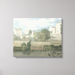 Francis Towne - Häuser in der Nähe von Plymouth Leinwanddruck