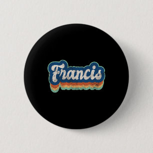 Francis Vorname Junge Vintage Stil 70er 80er Perso Button