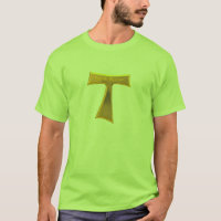 Franciscan Tau Cross Pax Et Bonum Gold Metallic
