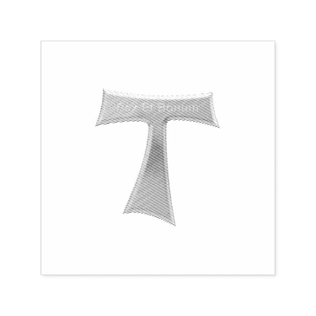 Franciscan Tau Cross Pax und Bonum Gold Metallic Permastempel (Design)