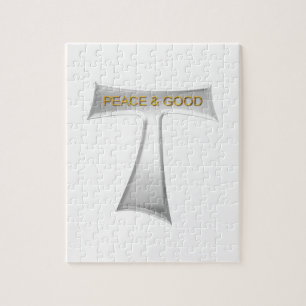 Franciscan Tau Cross Peace und Good Silver & Gold