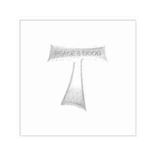 Franciscan Tau Cross Peace und Good Silver & Gold Permastempel