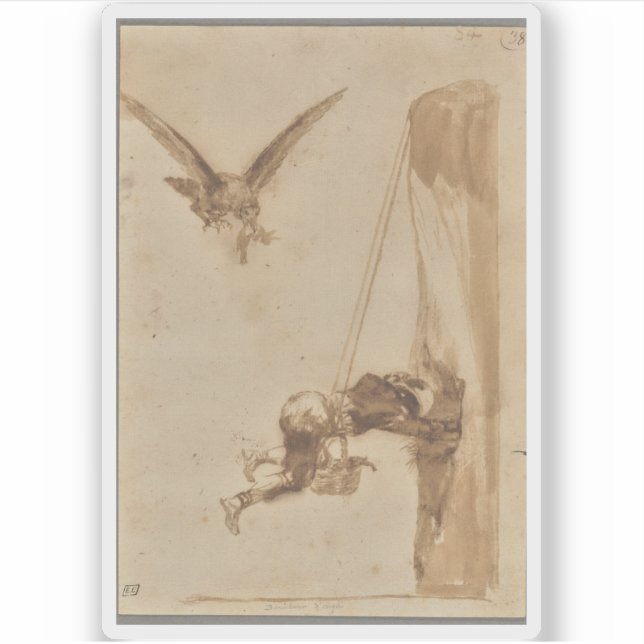 Francisco de Goya - Der Adlerjäger Aufkleber (Vorderseite)
