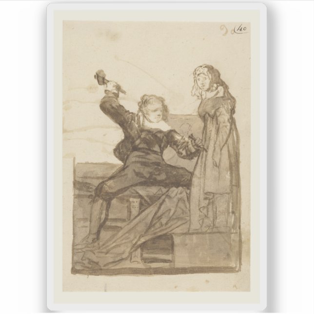 Francisco de Goya - Pygmalion und Galatea Aufkleber (Vorderseite)