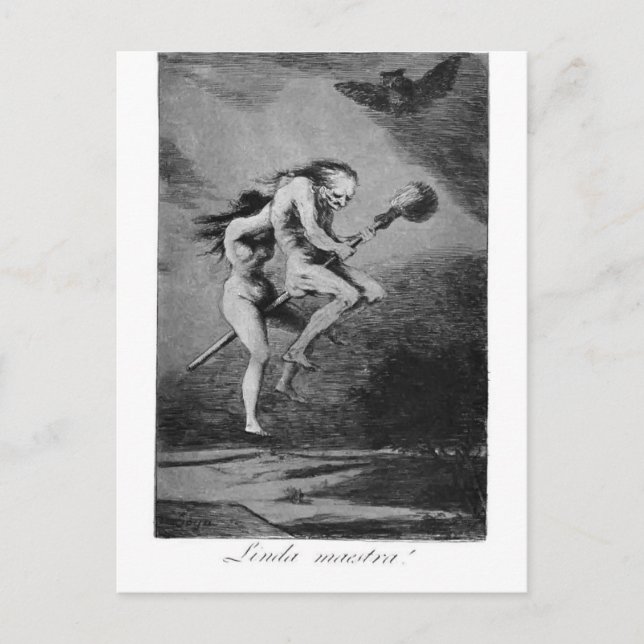 Francisco Goya - Hübscher Lehrer Postkarte (Vorderseite)