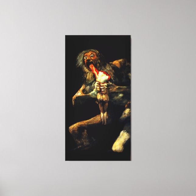 FRANCISCO GOYA - Saturn, der einen seiner Söhne be Leinwanddruck (Vorderseite)